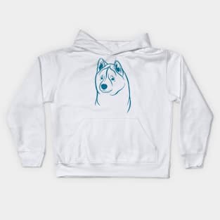 American Akita (Mint and Teal) Kids Hoodie